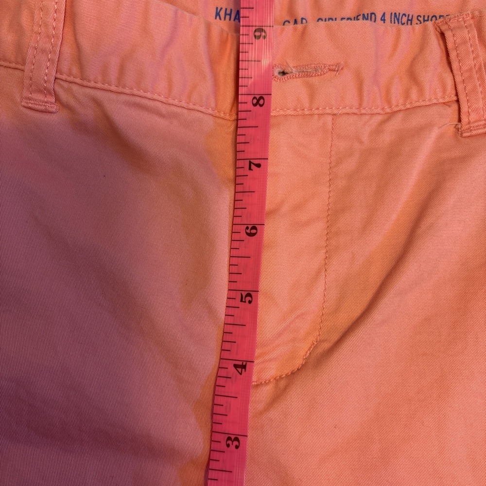 Gap Women's Khaki Girlfriend Shorts Pink Sz 4 - Picture 5 of 8